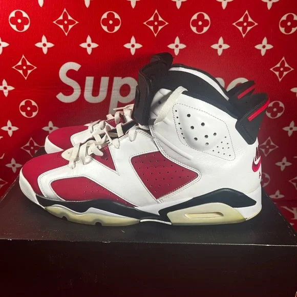 SOLD!! gently used Jordan 6 retro carmine size 14 - Picture 1 of 10